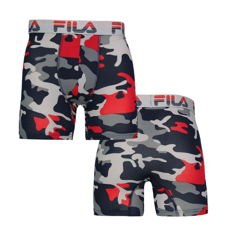FILA - Lot de 4 boxers pour hommes (FM412BXPB13 410)