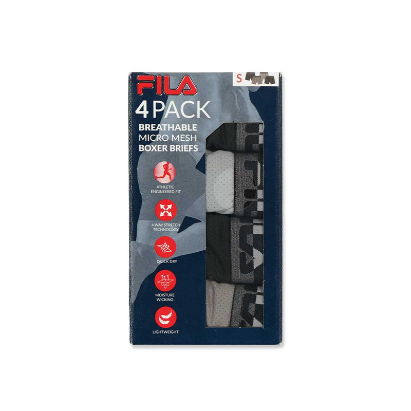 FILA - Men's 4 Pack Boxer Brief (FM412BXPM8 001)