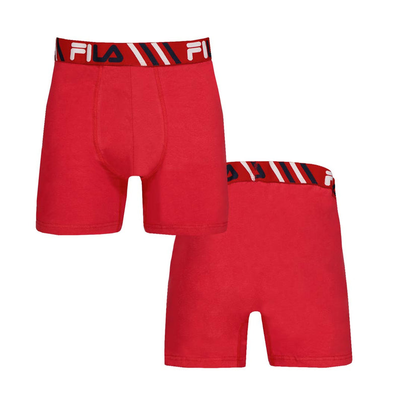 FILA - Men's Ultra Soft Cotton 4 Pack Boxer Brief (FM412BXCS16 600)