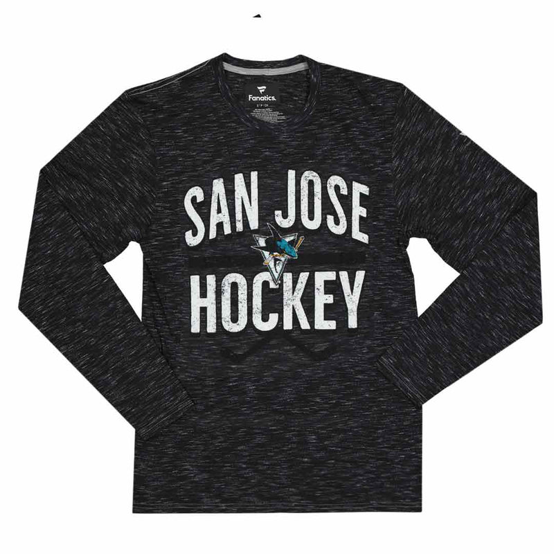 Fanatics - Men's San Jose Sharks Long Sleeve Heathered T-Shirt (3985 NDG1 2GE 0K1)