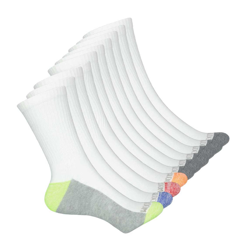 Fruit Of The Loom - Lot de 10 chaussettes ras du cou pour enfants (B1810WX F16WH)
