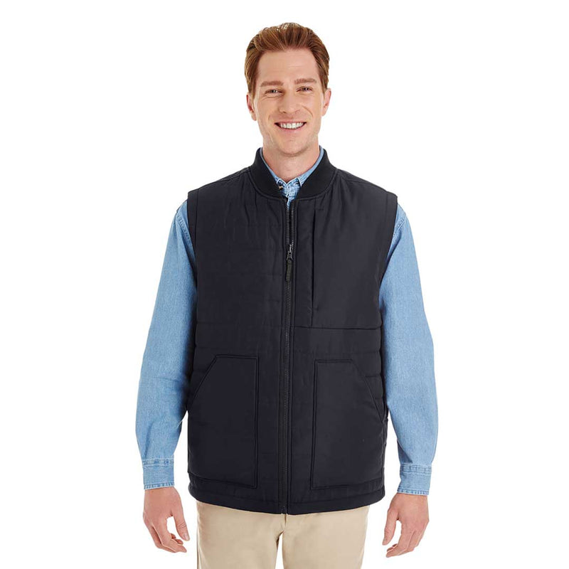 Harriton - Unisex Dockside Interactive Reversible Freezer Vest (M776 BLKCHAR)