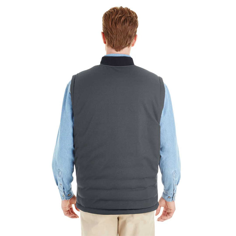 Harriton - Unisex Dockside Interactive Reversible Freezer Vest (M776 BLKCHAR)