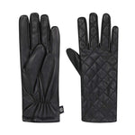 Isotoner - Gants en similicuir nappa matelassé diamant pour femme (20585 BLK)