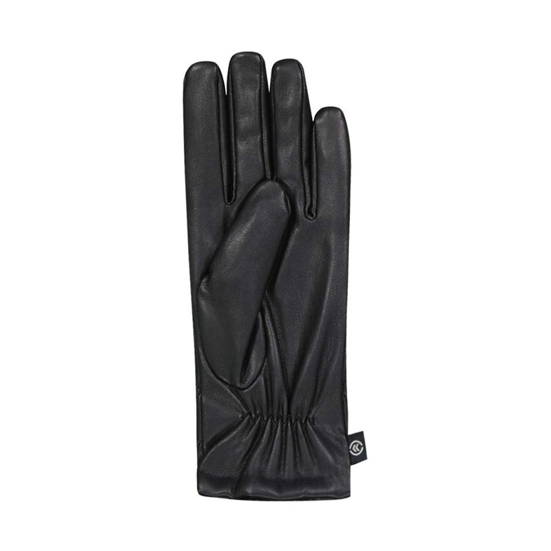 Isotoner - Gants en similicuir nappa matelassé diamant pour femme (20585 BLK)