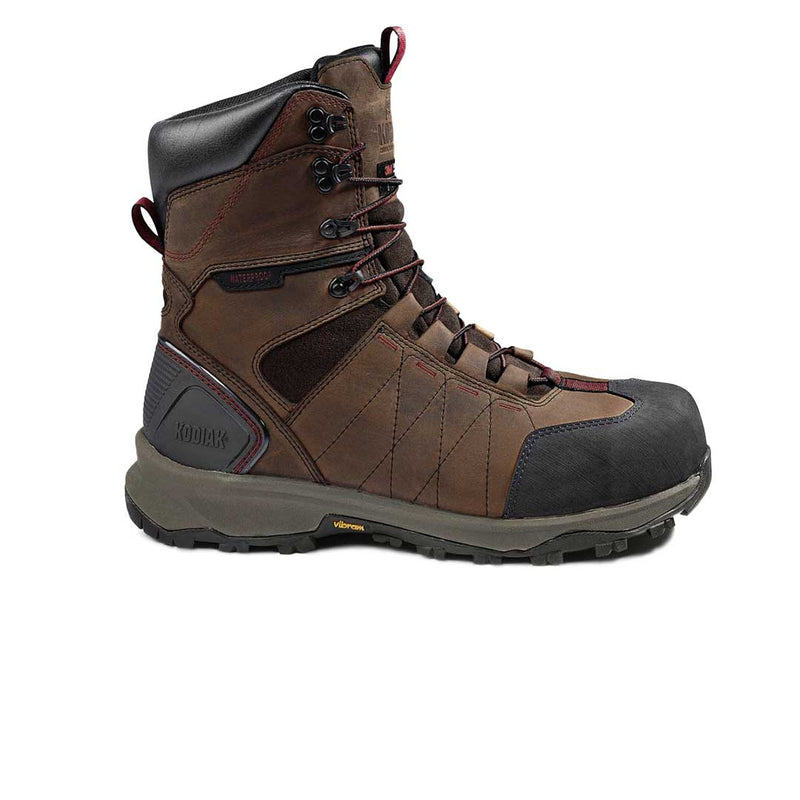 Kodiak - Men's 8 Inch Ice Conqueror Waterproof Composite Toe Winter Safety Work Boots (KD0A4TGDBRN)