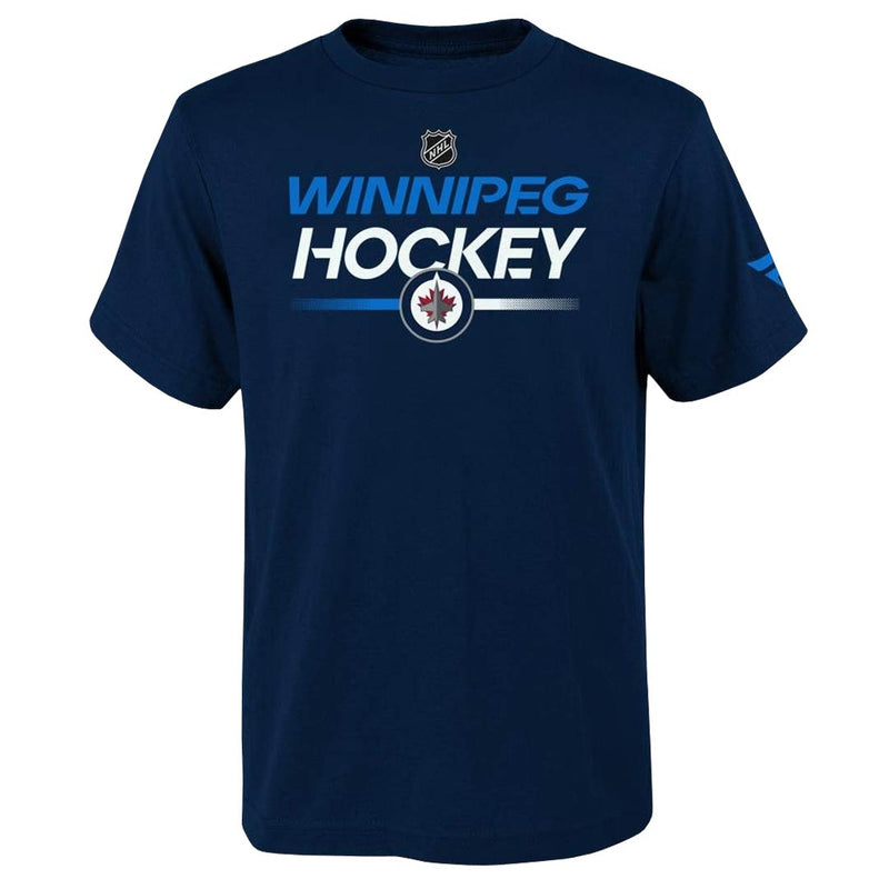 LNH - T-shirt à manches courtes avec logo Apro des Jets de Winnipeg pour enfants (junior) (HF5B7HDG2H01 WNP)