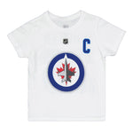 LNH - T-shirt à manches courtes Blake Wheeler Captain des Jets de Winnipeg pour enfants (juniors) (HK5B7HC00H01 WNPBW-WHT)