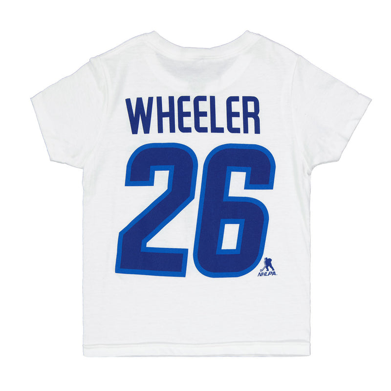 LNH - T-shirt à manches courtes Blake Wheeler Captain des Jets de Winnipeg pour enfants (juniors) (HK5B7HC00H01 WNPBW-WHT)
