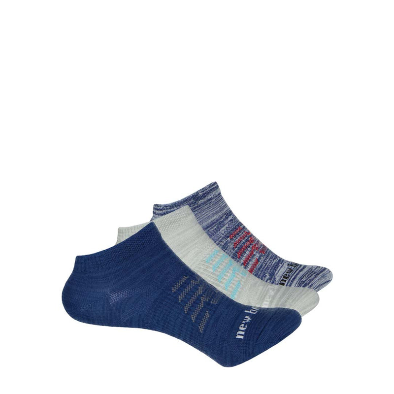 New Balance - Kids' Flat Knit No Show 3 Pack Socks (LAS03323 AS2)