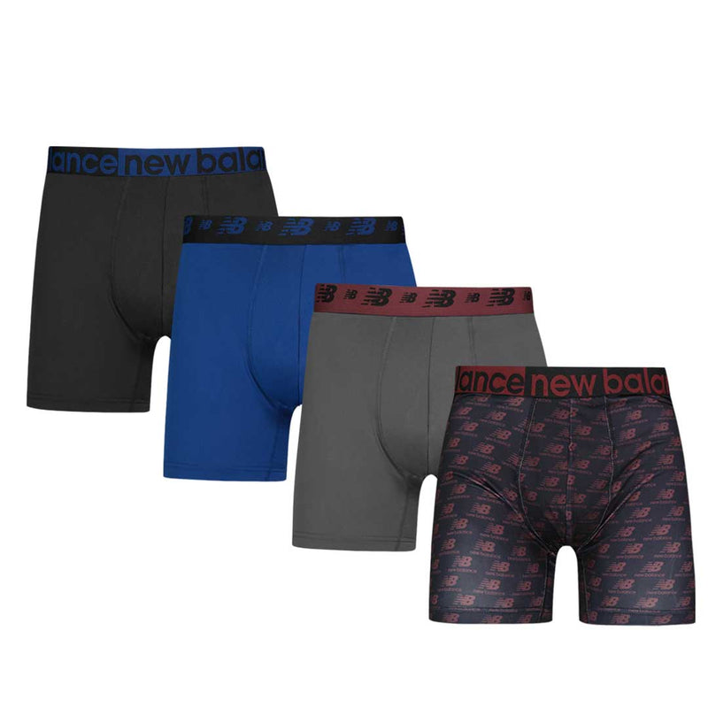 New Balance - Lot de 4 boxers premium pour homme (NB3017-4-0092N)