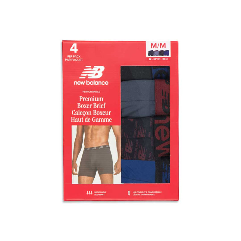 New Balance - Lot de 4 boxers premium pour homme (NB3017-4-0092N)