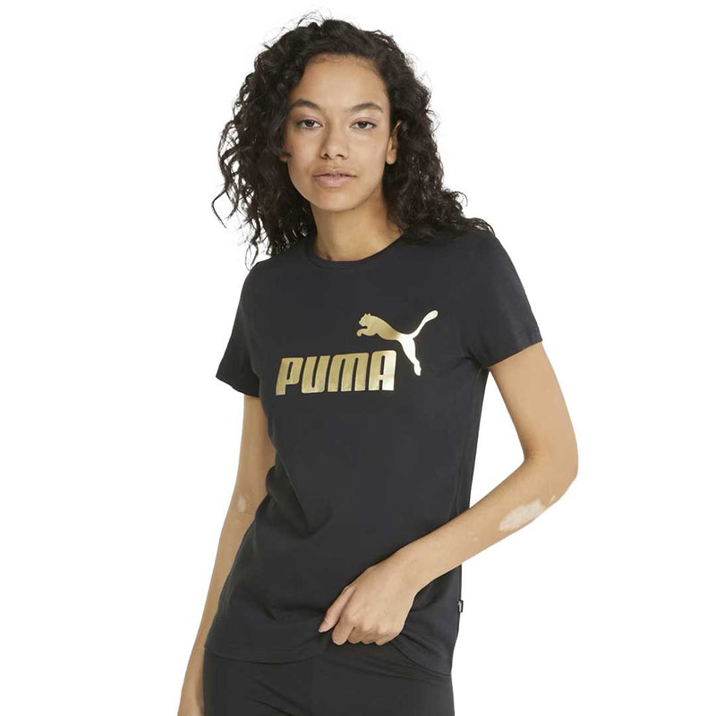 Puma - Women's Essentials+ Metallic Logo T-Shirt (848303 01)