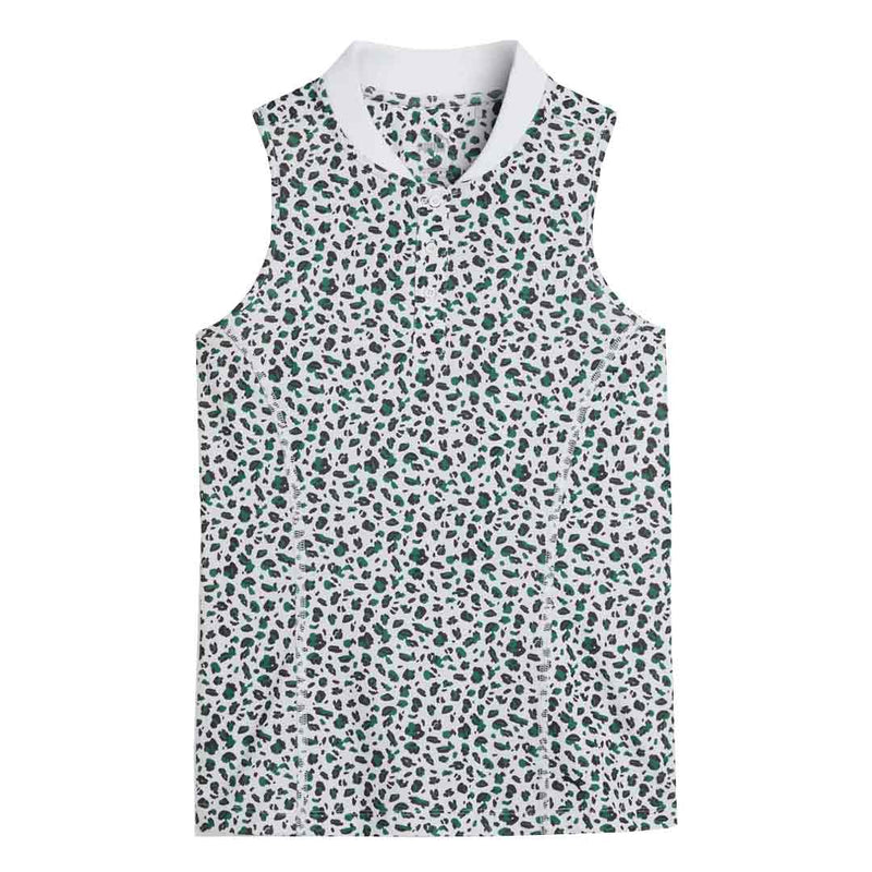 Puma - Women's Leopard Pique Range Sleeveless Golf Polo (623921 02)