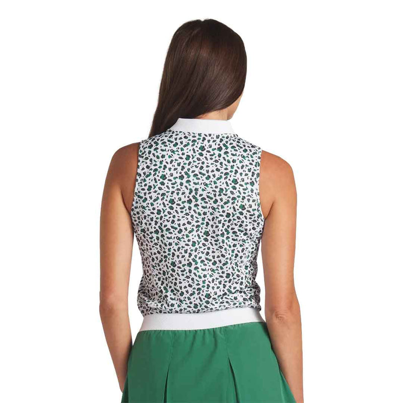 Puma - Women's Leopard Pique Range Sleeveless Golf Polo (623921 02)