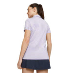 Puma - Polo à manches courtes Mattr Somer Stripe pour femme (621880 06)
