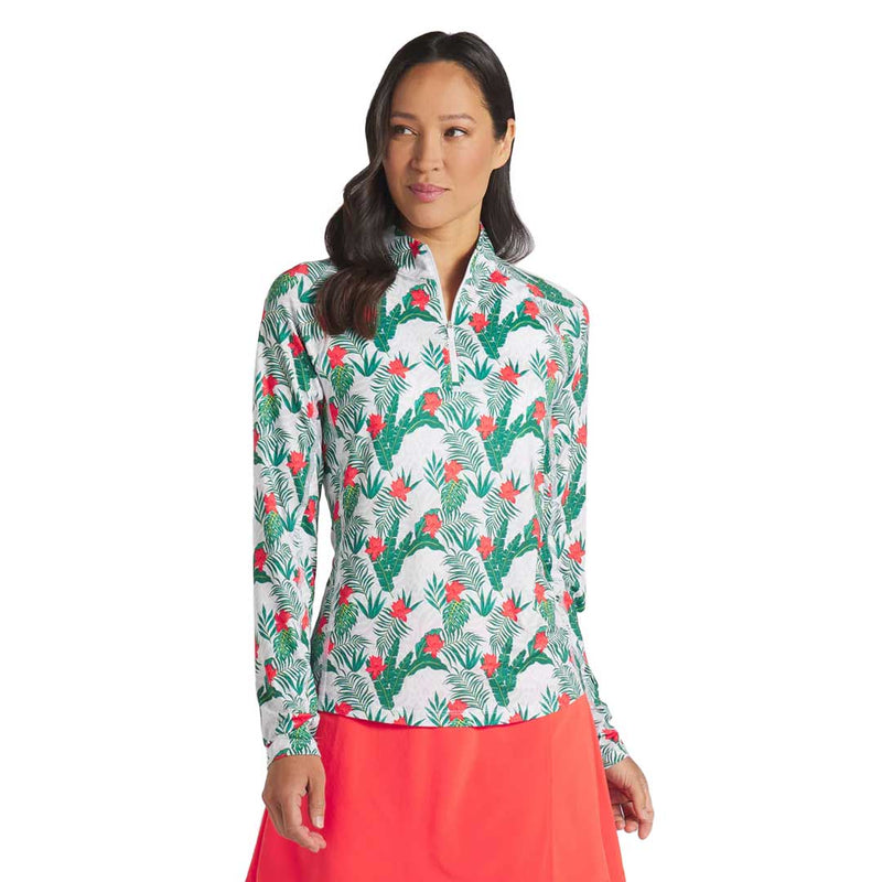 Puma - Women's You-V Tropic Golf Quarter Zip Sweater (623933 01