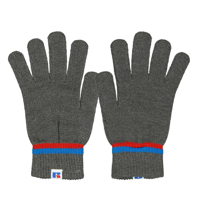 Russel Athletic - Men's Acrylic 2 Piece Cuff Beanie & Glove Set (RARU0EBMP2LC1WN 06GRH)