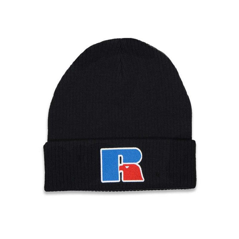 Russel Athletic - Bonnet à revers en chenille acrylique pour homme (RARU04BMHBLC1WN 41NVY)