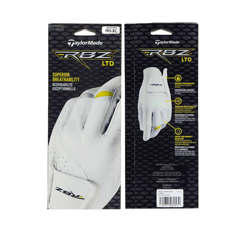 TaylorMade - Men's TM19 2 Pack Right Hand Golf Gloves - XL (N7709123)