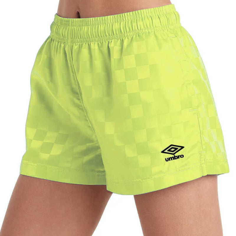 Umbro Women's Classic Checkerboard Shorts - Grey Athletic Soccer Style Shorts