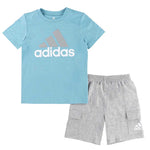 adidas - Kids' French Terry Cargo Shorts & T-Shirt Set (GB9110)