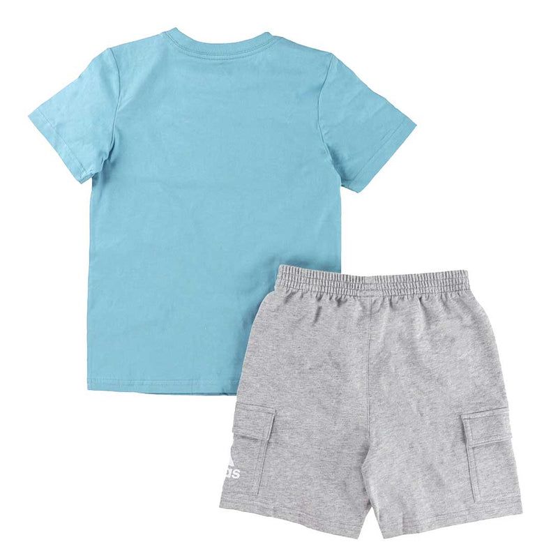 adidas - Kids' French Terry Cargo Shorts & T-Shirt Set (GB9110)