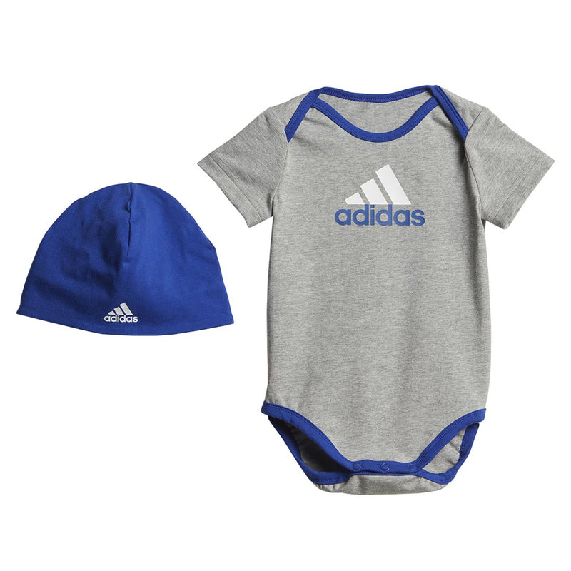 adidas - Coffret cadeau Essentials Body et bonnet à grand logo pour enfant (bébé et tout-petit) (IJ8877)
