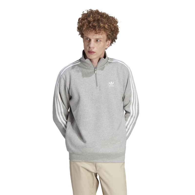 adidas Men s Adicolor Classics 3 Stripes Half Zip Sweatshirt IL2497 SVP Sports