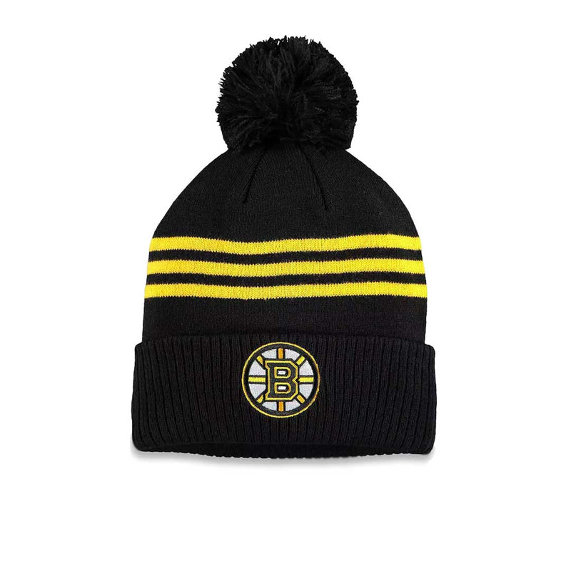 adidas - Bonnet à pompon Boston Bruins pour homme (GS6830)
