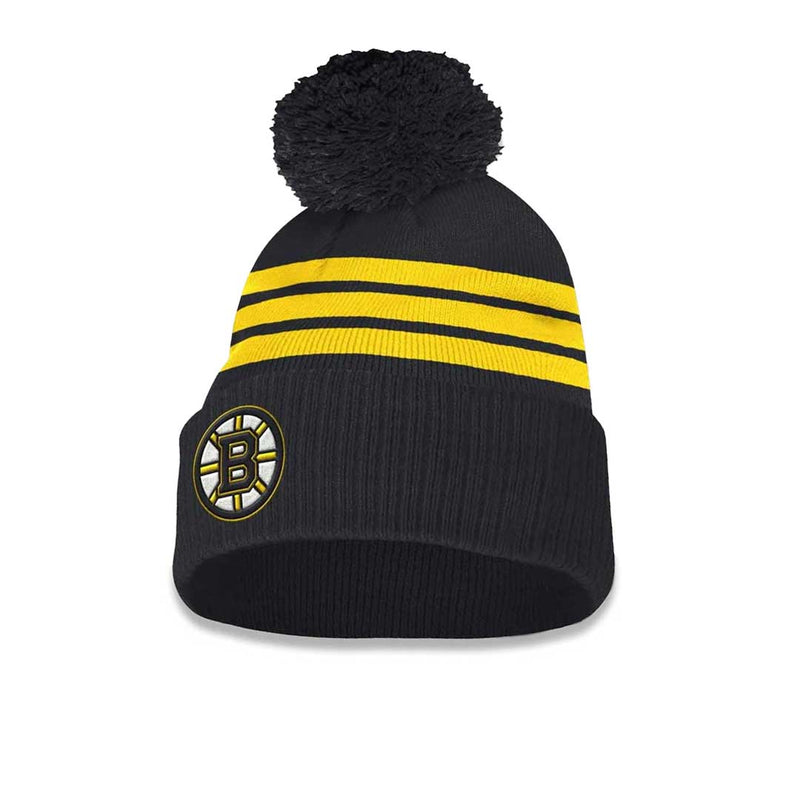 adidas - Bonnet à pompon Boston Bruins pour homme (GS6830)