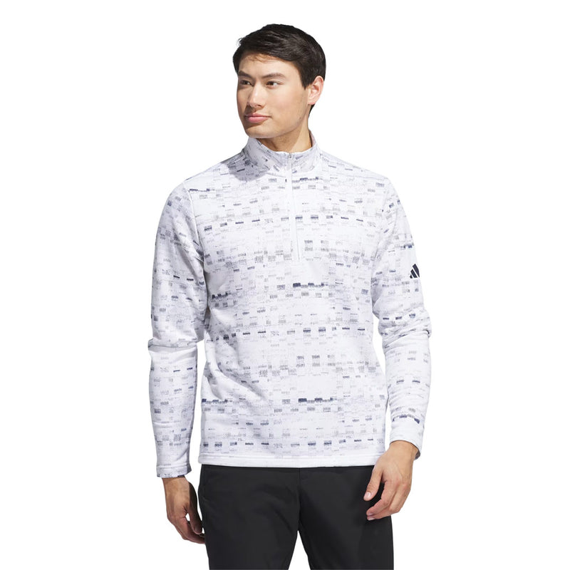 adidas - Men's Core Printed 1/4 Zip Pullover Sweatshirt (IX2010