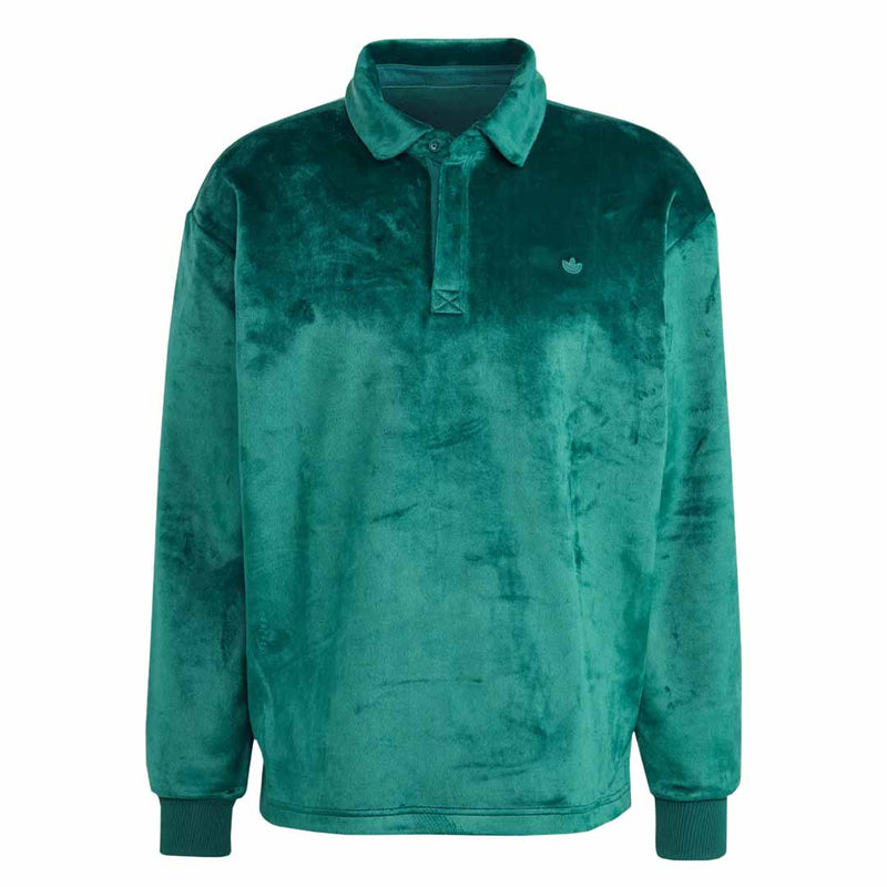 adidas - Polo à manches longues Essential Velvet pour homme (II5757)