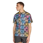 adidas - Chemise de villégiature Tiro Allover Print Mesh pour homme (IP3784)