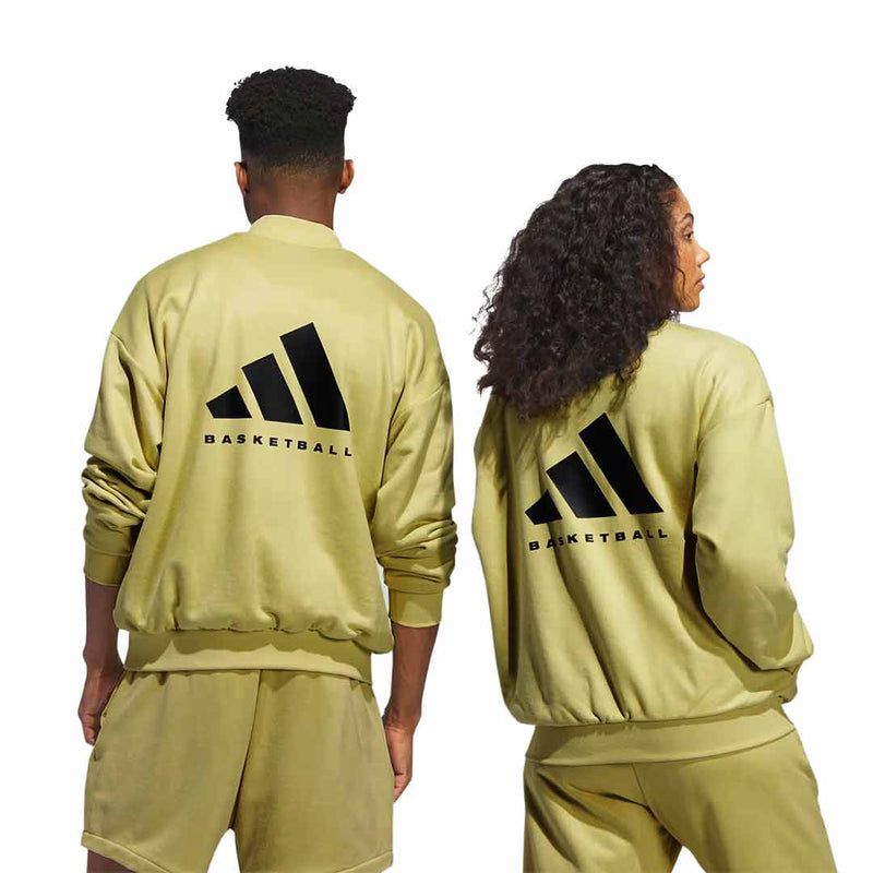 adidas - Sweat-shirt ras du cou en daim M Basketball (IN7697)