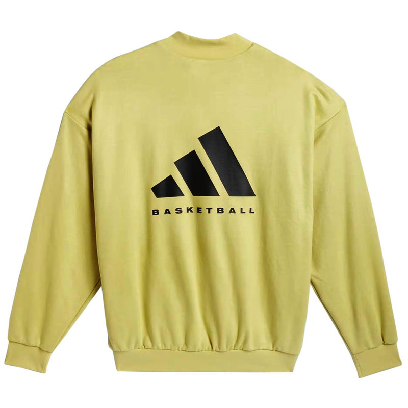 adidas - Sweat-shirt ras du cou en daim M Basketball (IN7697)