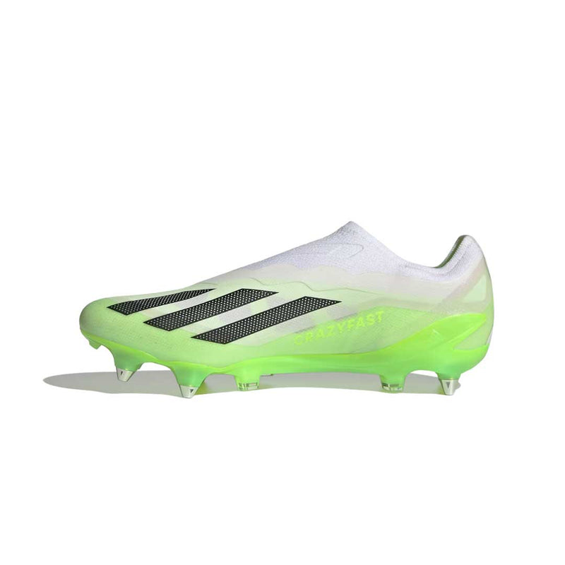 adidas - Chaussures de football unisexes X Crazyfast.1 sans lacets pour terrain souple (IE6637)
