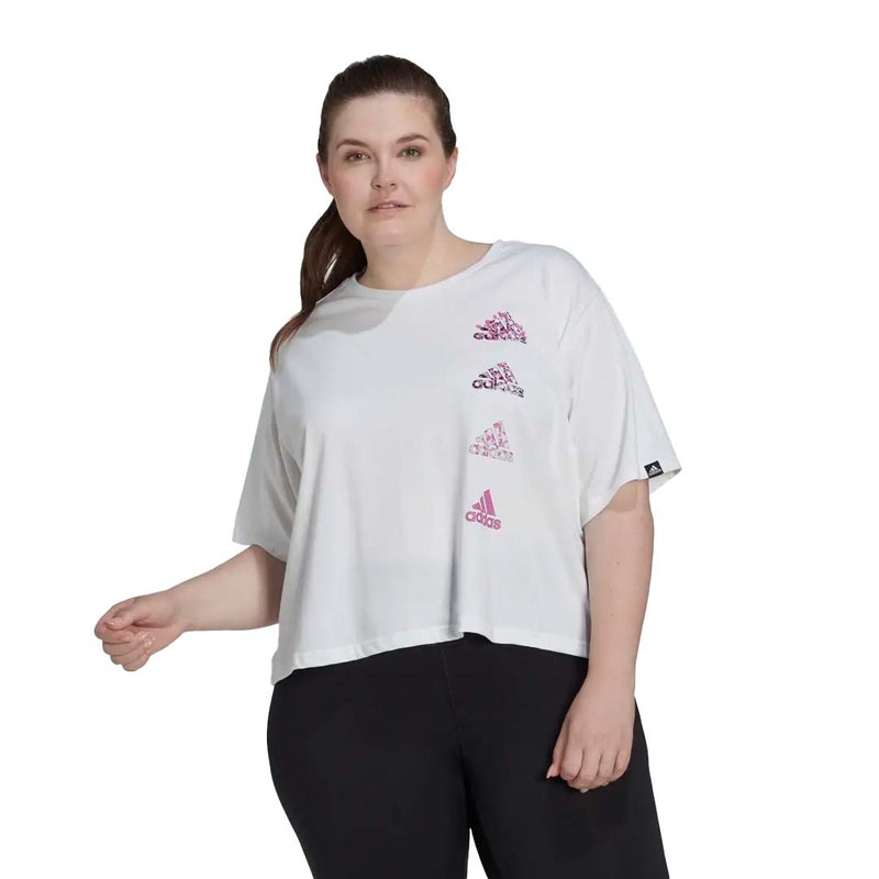 adidas - T-shirt court à imprimé Aeroready pour femme (grande taille) (HM1288)