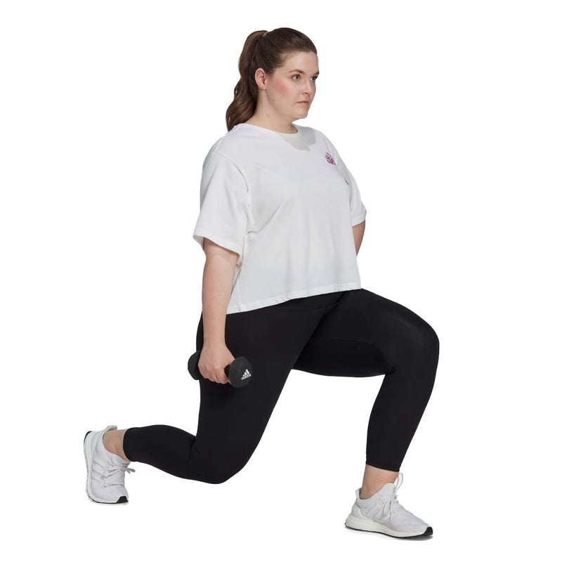 adidas - T-shirt court à imprimé Aeroready pour femme (grande taille) (HM1288)