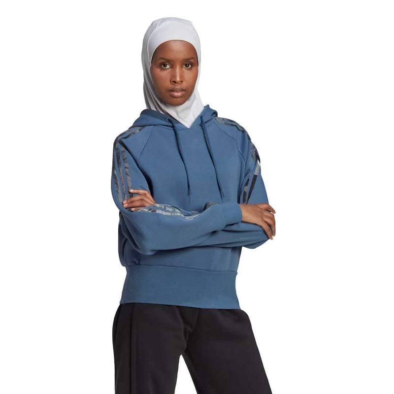 adidas - Sweat à capuche imprimé intégral pour femme (HP0792)