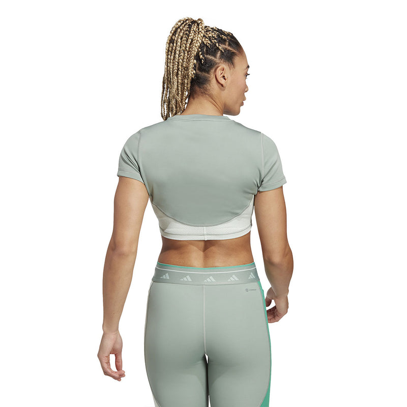 adidas - T-shirt d'entraînement colorblock pour femme (IN5062)