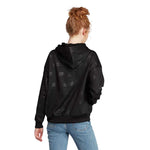 adidas - Sweat à capuche en polaire monogramme en relief pour femme (IM2586)