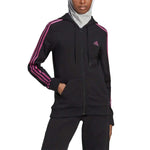 adidas - Sweat à capuche zippé Essentials 3 bandes pour femme (HL2058)