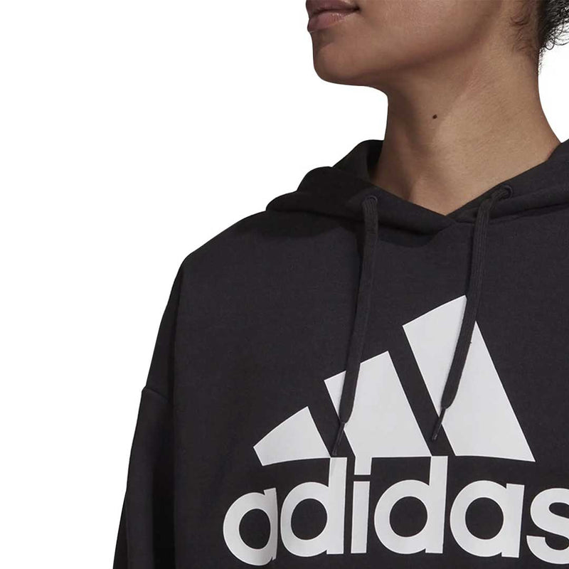 adidas - Sweat à capuche en polaire Essentials Logo Boyfriend pour femme (HD1756)