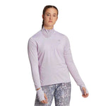 adidas - Haut à manches longues Fast Running 1/2 zip pour femme (HR5704)