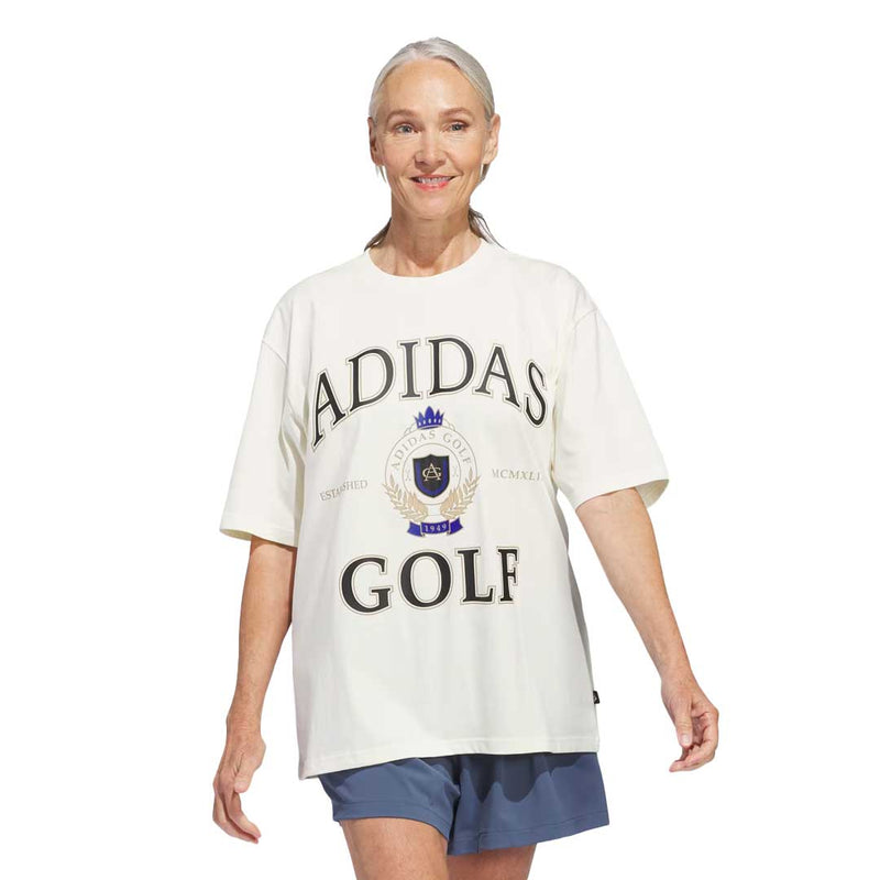 adidas - Women's Go-To Crest Graphic Boyfriend Short Sleeve T-Shirt (IN6351)