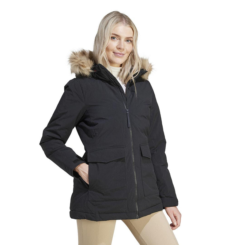adidas - Parka à capuche en fourrure pour femme (IJ8260)