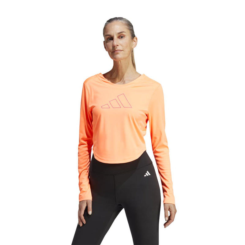 adidas - T-shirt d'entraînement à manches longues Hyperbright pour femme (IL6617)