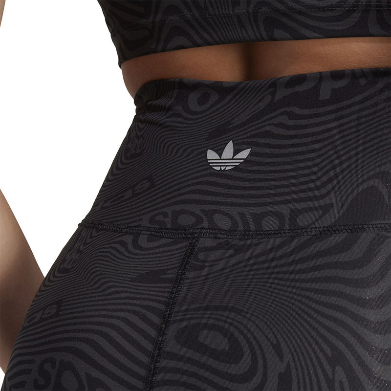 adidas - Short cycliste imprimé marbre pour femme (IC2266)