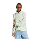 adidas - Haut de survêtement en polaire neutre Court à fermeture éclair 1/4 pour femme (IS5242)